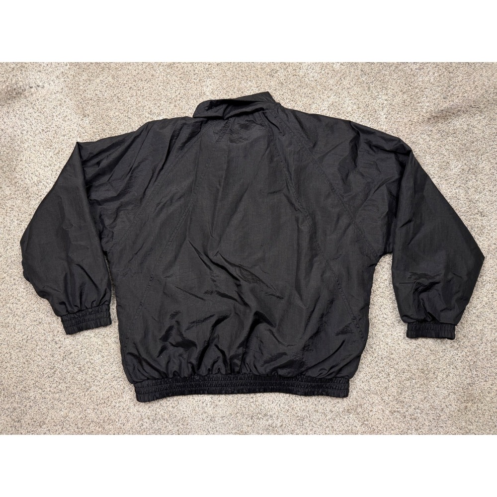 Casual Isle Reversible Windbreaker Jacket Black Multi Paisley Pockets Vintage Sm - Picture 5 of 8